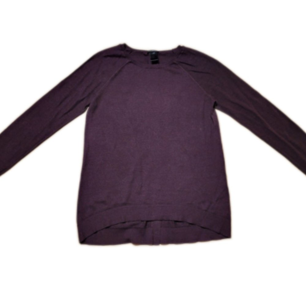 Thin long sleeve purple top